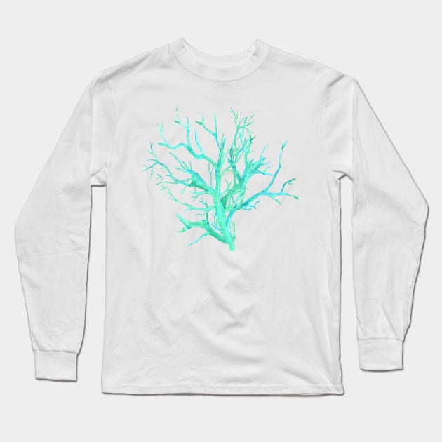 Coral reef in blue Long Sleeve T-Shirt by LatiendadeAryam